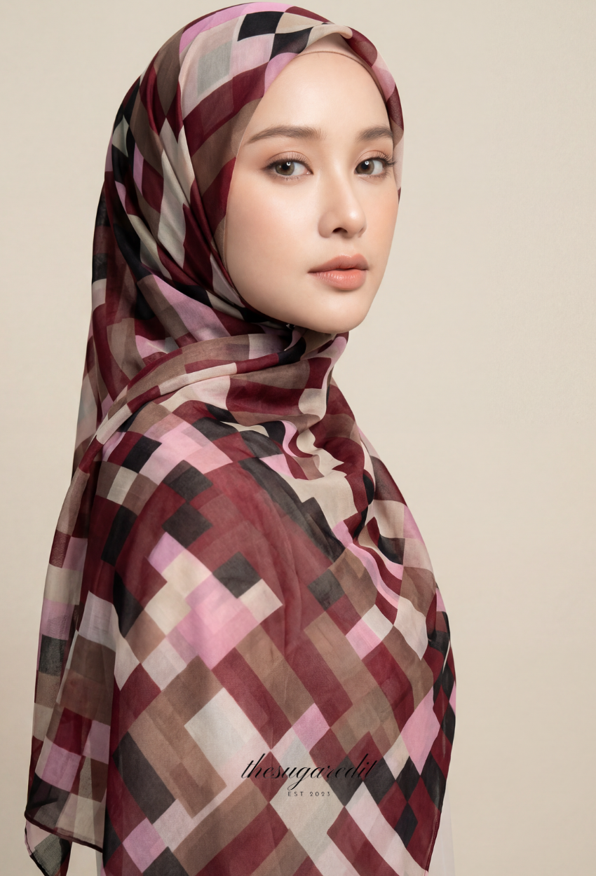 TSE December Serenity Japanese Voile Square In HazyPalette