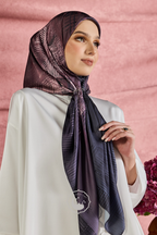 YES DEFECT (Square ) Celeste In Mixed Silk Matte Satin (Starlight)