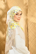 ( Square ) Seri Raya Riang Mixed Satin Silk Scarf ( TART NENAS )