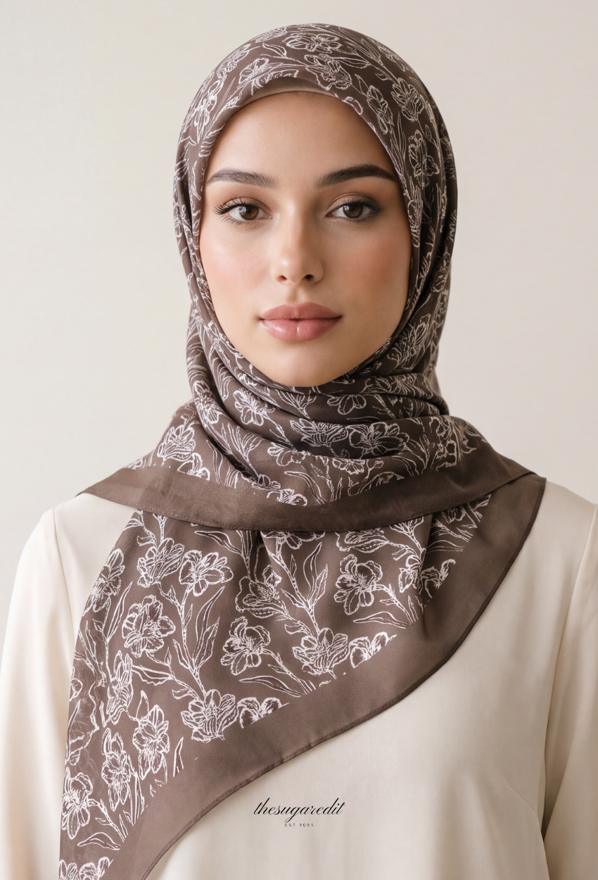 TSE BloomInvitation Japanese Cotton Voile Square - Victoria