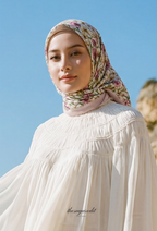 TSE BloomInvitation Japanese Cotton Voile Square In LadyDaphne