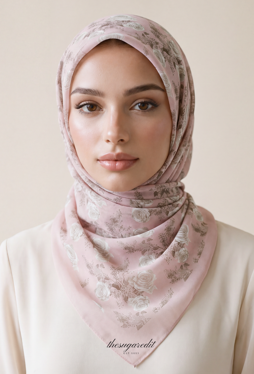 TSE BloomInvitation Japanese Cotton Voile Square -  Piccadaly