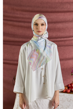 YES DEFECT (Square ) Celeste In Mixed Silk Matte Satin ( Manis  )