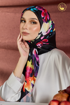 YES DEFECT (Square ) Celeste In Mixed Silk Matte Satin (Nirmala)