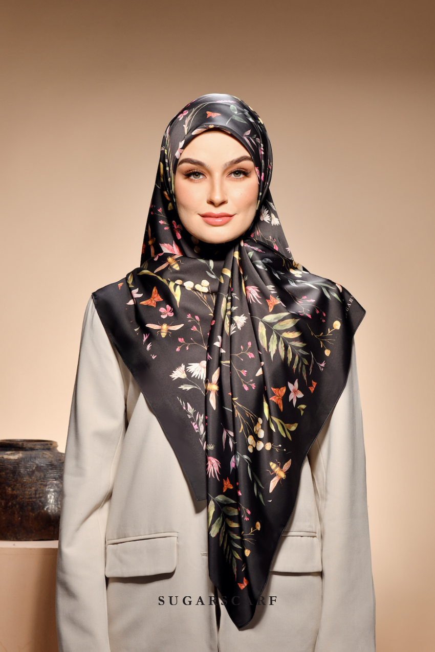 ( Square ) The Fresh Start Matte Satin Silk Scarf ( KNOT YOUR GOAL )