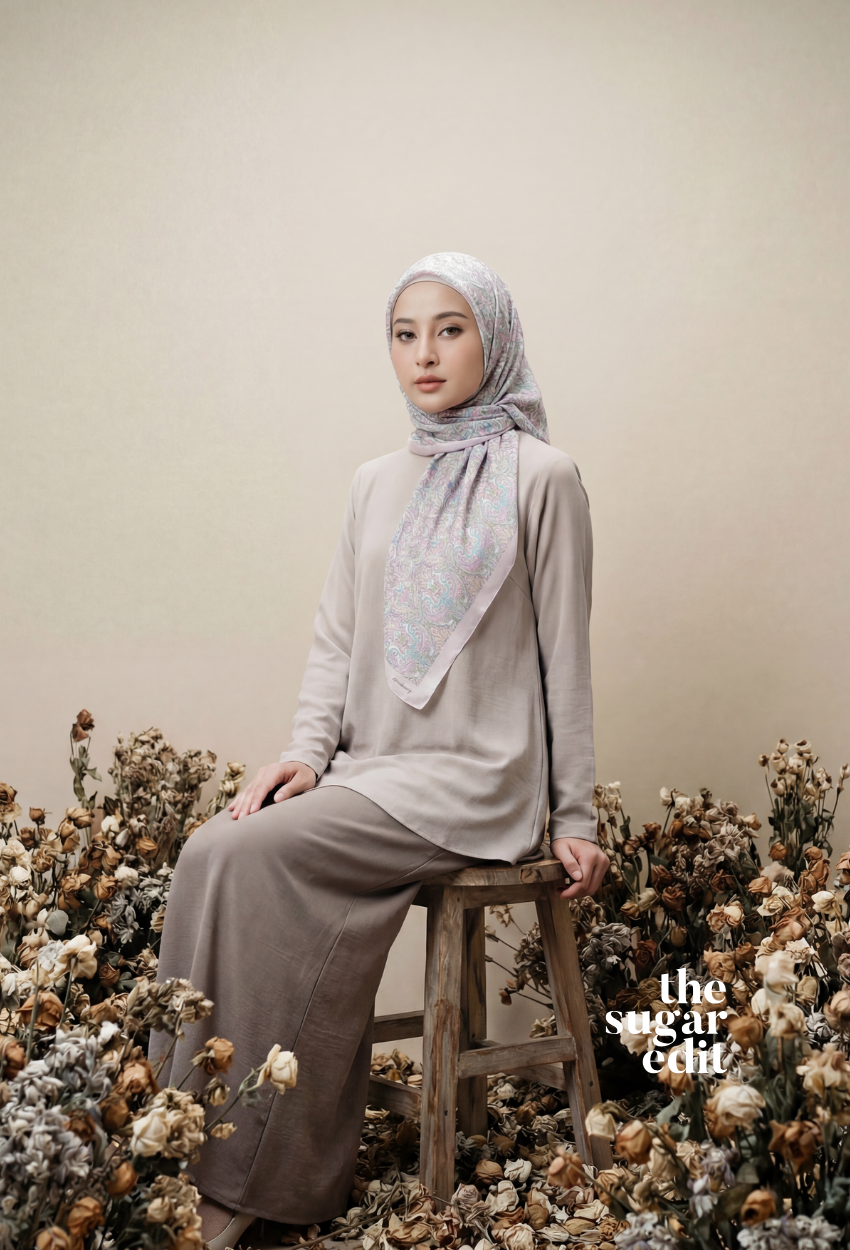 TSE December Serenity Japanese Voile Square In Keira Garden