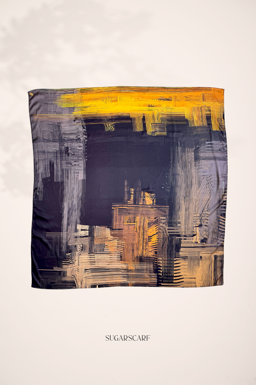 ( Square ) Celeste Matte Satin Silk In Celebration