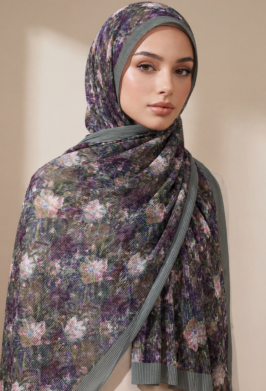 Fall In Love Wide Ultra Fine Pleated Shawl Ironless · in Renoir