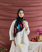 YES DEFECT (Square ) Celeste In Mixed Silk Matte Satin (Nirmala)