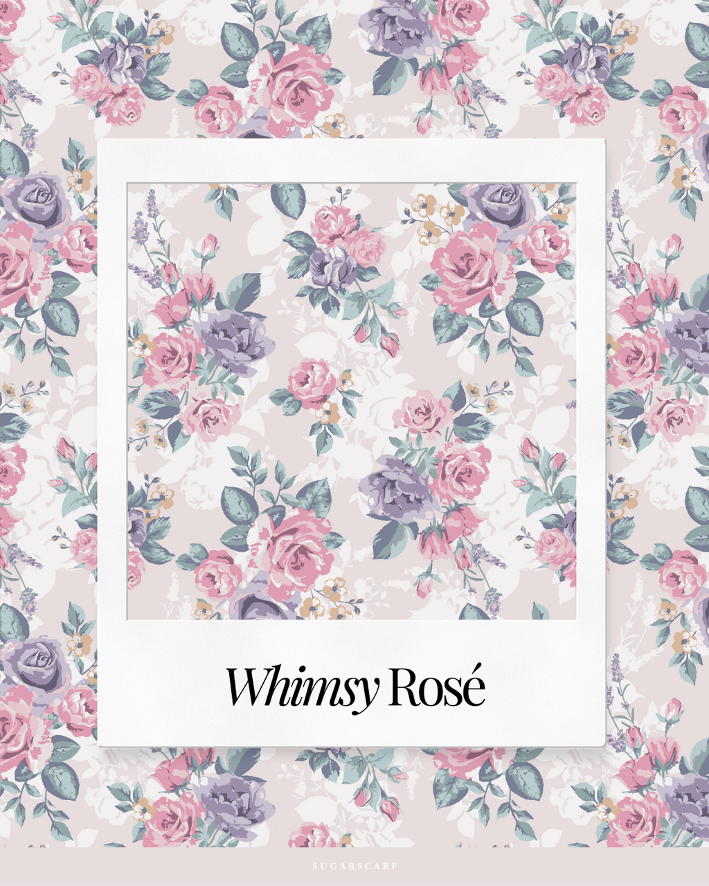 YES DEFECT Matte Satin Silk Sq (Garden Whimsy) in Whimsy Rose