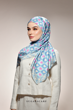 YES DEFECT - ( Square ) Kindness Matte Satin Silk Scarf ( PEACE )