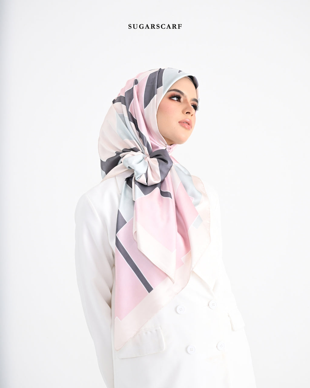 YES DEFECT Matte Satin Silk Sq (She is in The Bloom) in Olivia