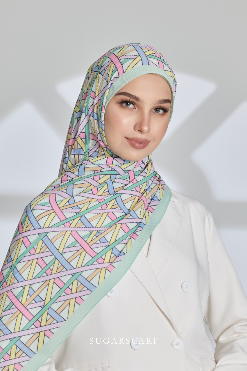 ( Full Wide Pleats Shawl ) Classy Simpulan ( ANYAMAN )