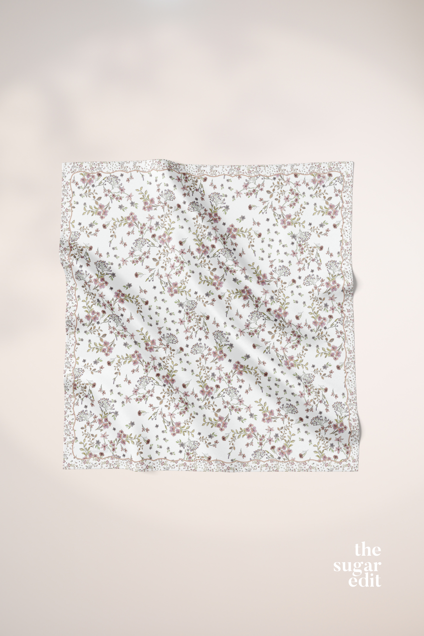 THESUGAREDIT Whispering Bloom Japanese Cotton Voile In (Pure Petals)