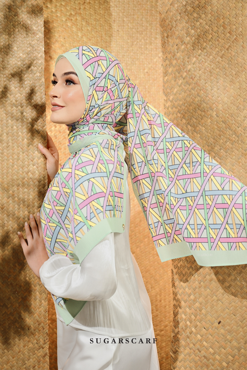( Full Wide Pleats Shawl ) Classy Simpulan ( ANYAMAN )