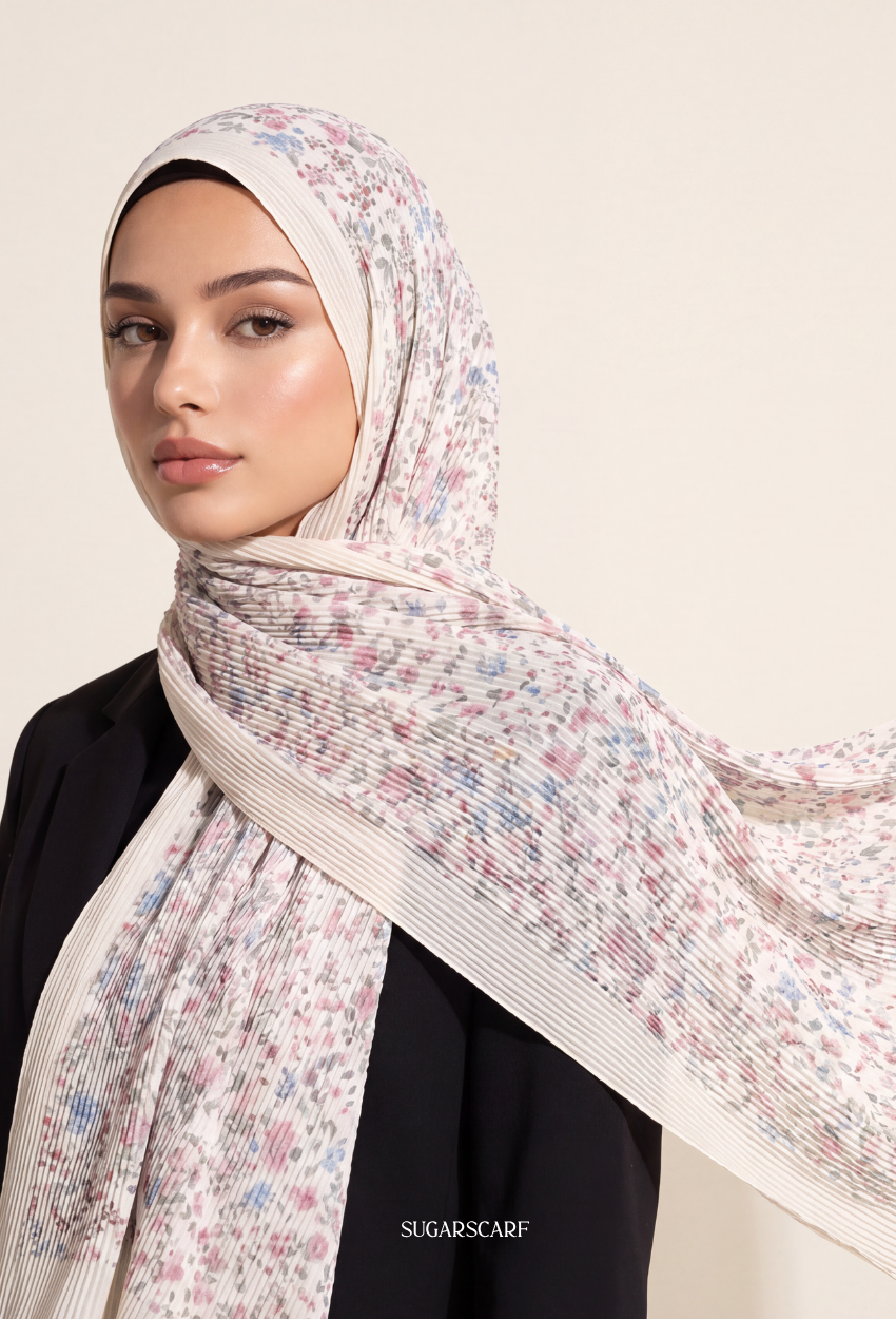 Fall In Love Wide Ultra Fine Pleated Shawl Ironless · in Catherine