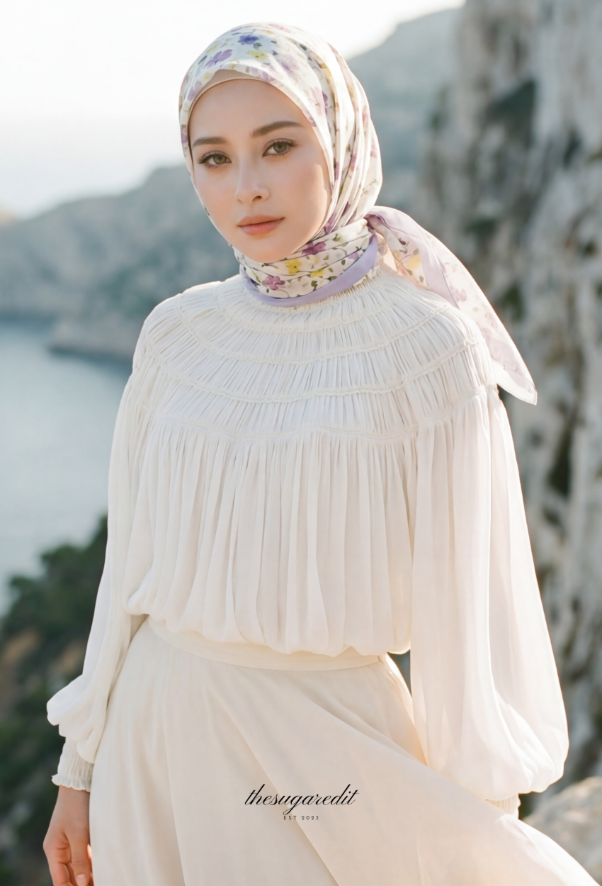 TSE Grace Collection Japanese Voile Square In FirstBlush