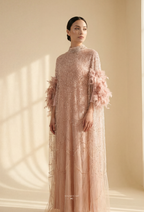 Seraphina Crystal Beads Drape In Blush Rose