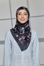 ( Square ) Celeste Matte Satin Silk Scarf ( SINCERELY )