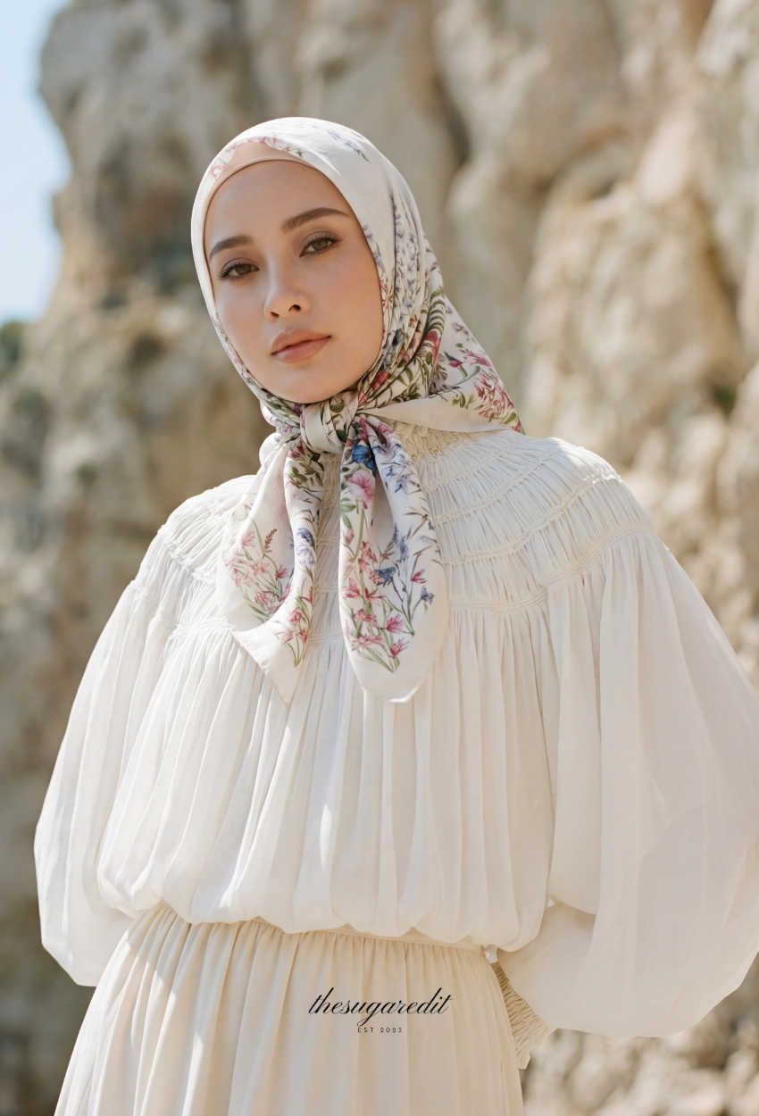 TSE Grace Collection Japanese Voile Square In Velvet Whisper