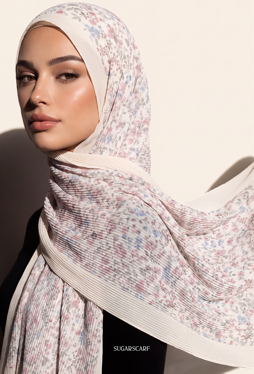 Fall In Love Wide Ultra Fine Pleated Shawl Ironless · in Catherine