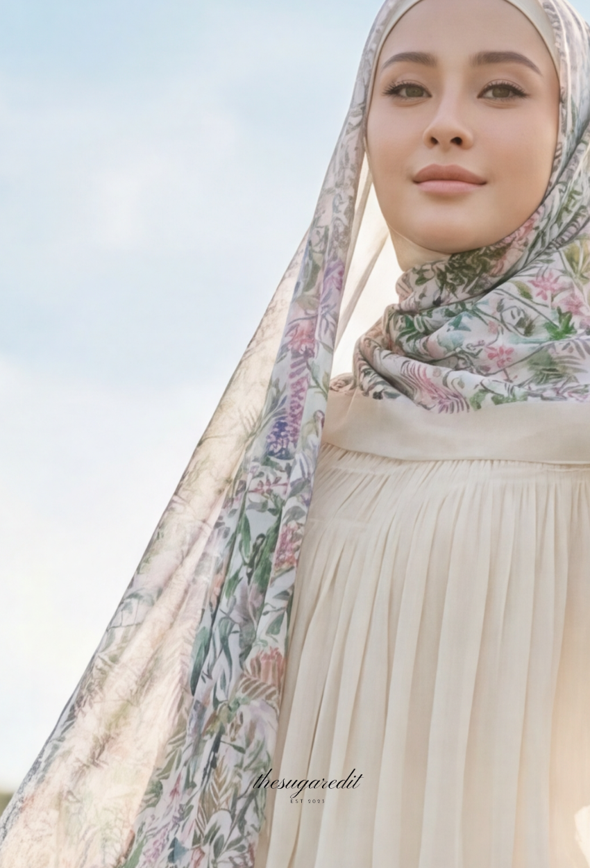 TSE BloomInvitation Japanese Cotton Voile Square - Kaisara