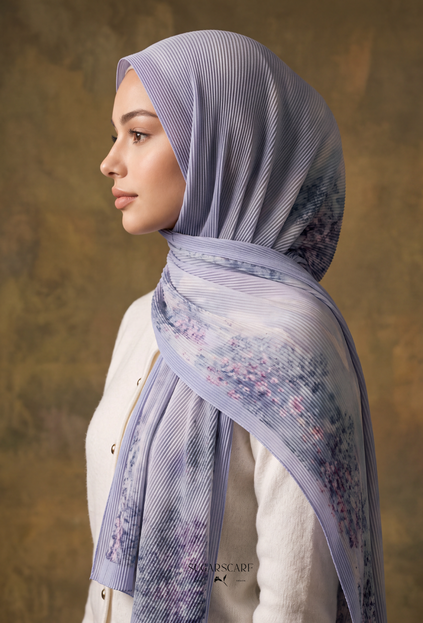 Fall In Love Wide Ultra Fine Pleated Shawl Ironless · in Mary