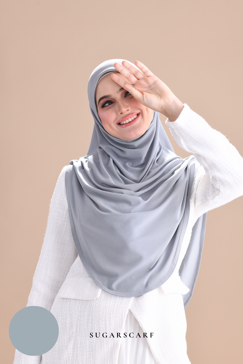 Iris Slip On Plain Hijab (Rain)