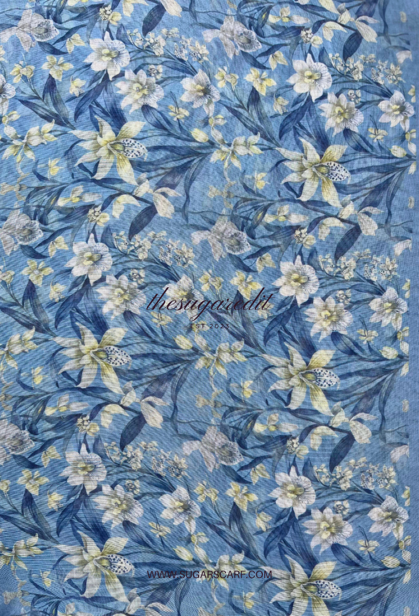 TSE BloomInvitation Japanese Cotton Voile Square - Noor.