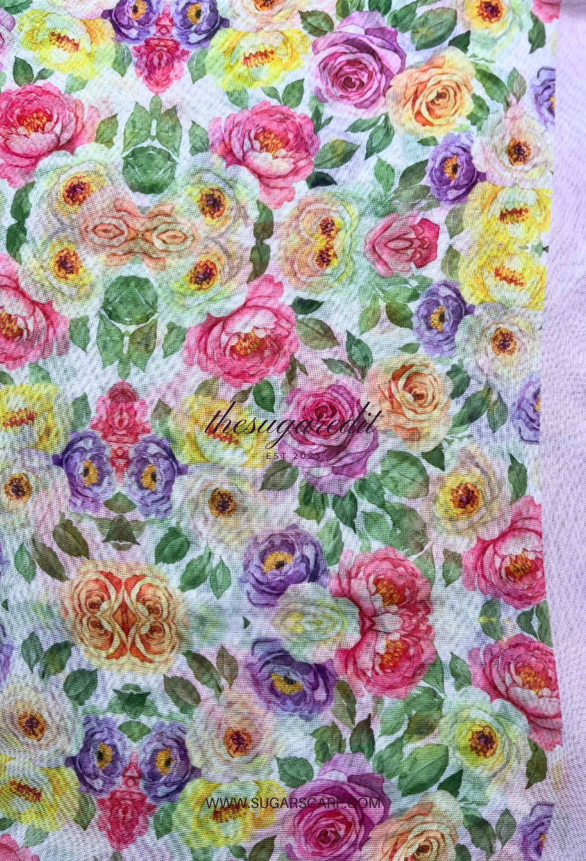 TSE BloomInvitation Japanese Cotton Voile Square - Ifranie