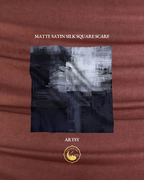 YES DEFECT ( Square ) Celeste In Mixed Silk Matte Satin ( Artsy )