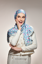 YES DEFECT - ( Square ) Kindness Matte Satin Silk Scarf ( PEACE )