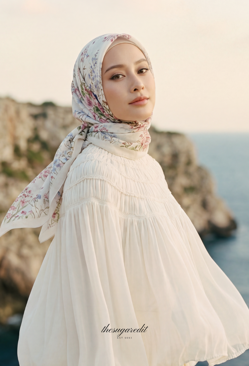 TSE Grace Collection Japanese Voile Square In Velvet Whisper