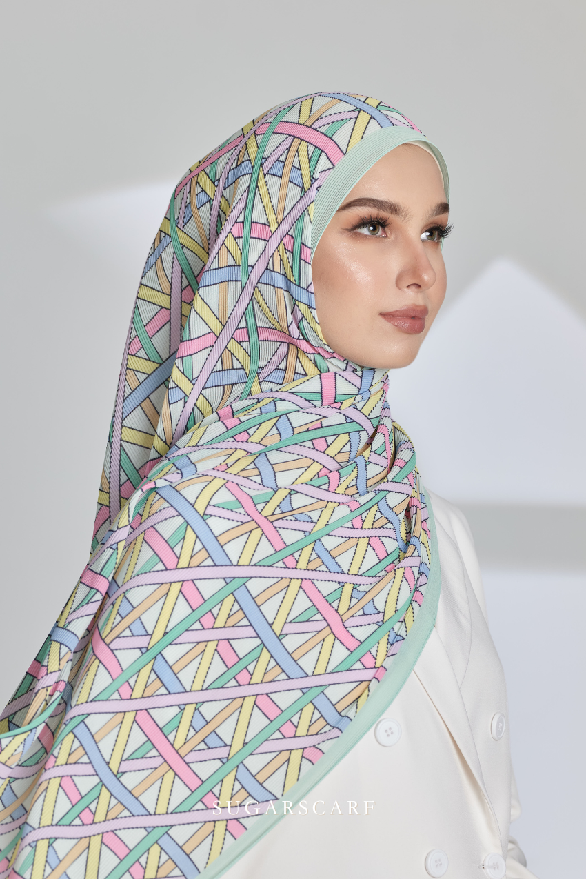 ( Full Wide Pleats Shawl ) Classy Simpulan ( ANYAMAN )