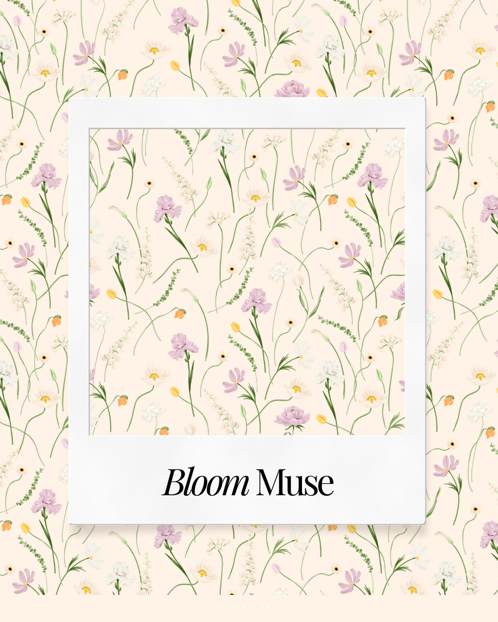YES DEFECT - Matte Satin Silk Sq (Garden Whimsy) in Bloom Muse