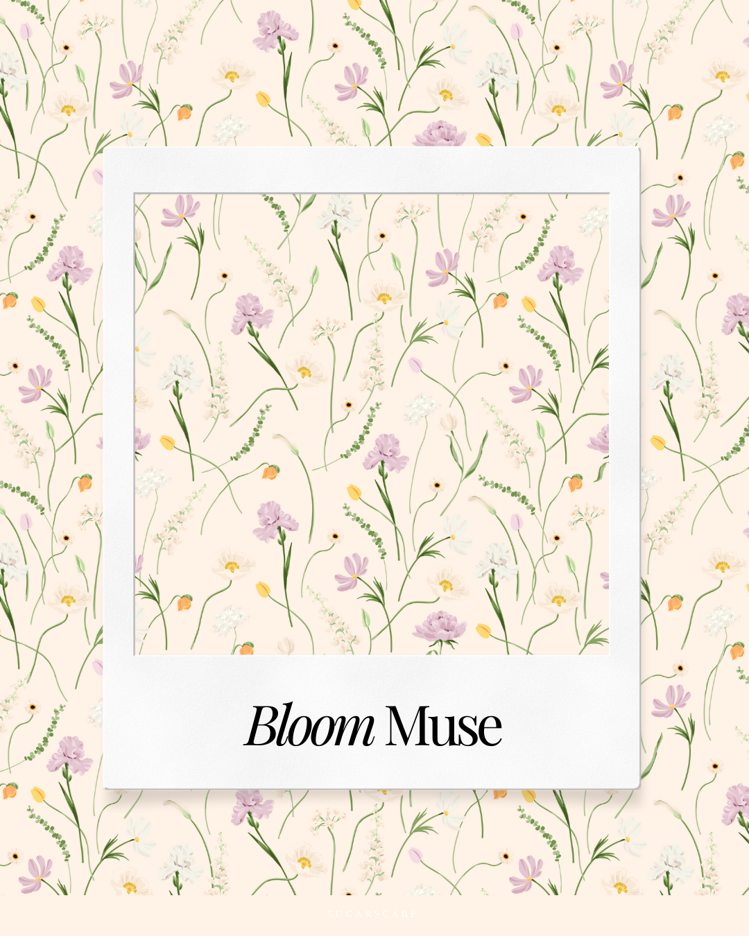 YES DEFECT - Matte Satin Silk Sq (Garden Whimsy) in Bloom Muse