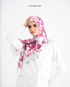 Matte Satin Silk Sq (She is in The Bloom) in Alicia