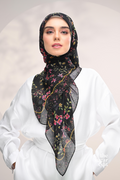 YES DEFECT -  Whispering Bloom Japanese Cotton Voile In (Dark Rose)