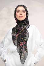 YES DEFECT -  Whispering Bloom Japanese Cotton Voile In (Dark Rose)