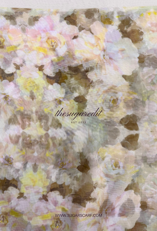 TSE BloomInvitation Japanese Cotton Voile Square - Julia.