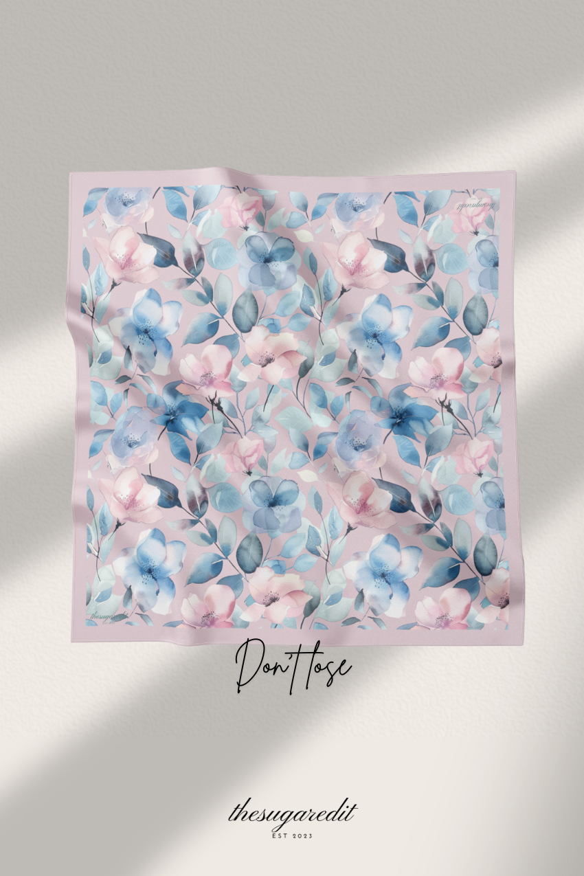 YES DEFECT - TSE Paris Cotton Voile Square Scarf ( Don't Lose )