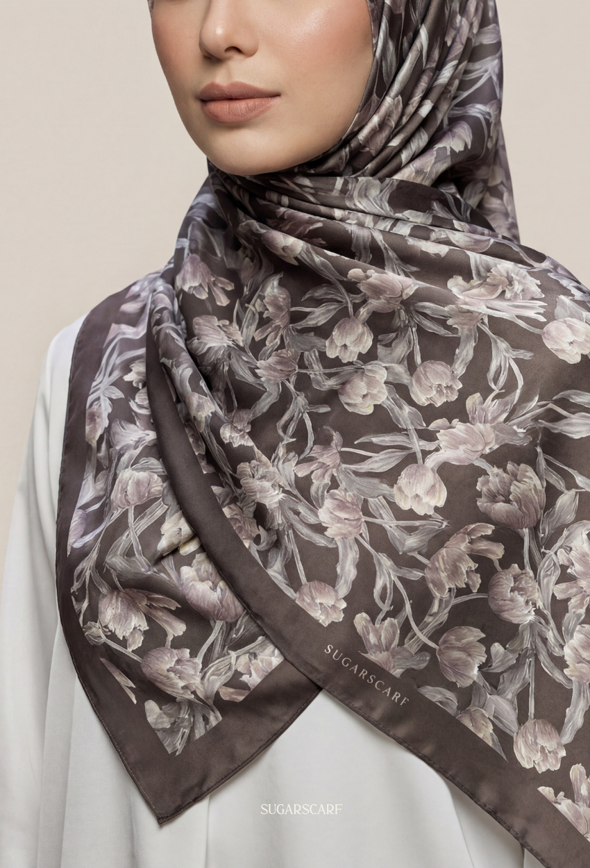 Eid Bloom 2026 Scarves Mixed Satin Square in Aloura - Send after 2nd March