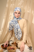 YES DEFECT - THESUGAREDIT Heart Edit Vol 1 French Silk Cotton Bawal ( LOVE LETTER - Gray )