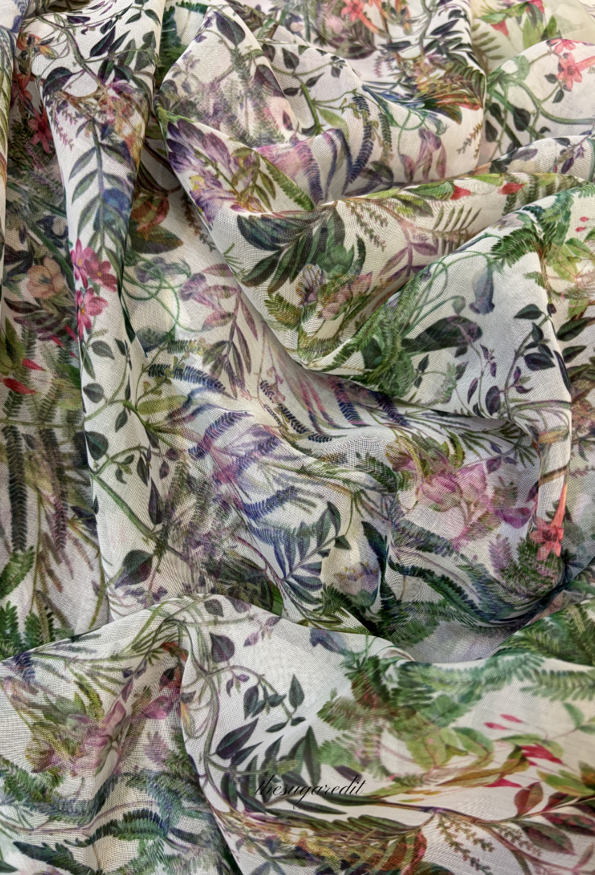 TSE BloomInvitation Japanese Cotton Voile Square - Kaisara