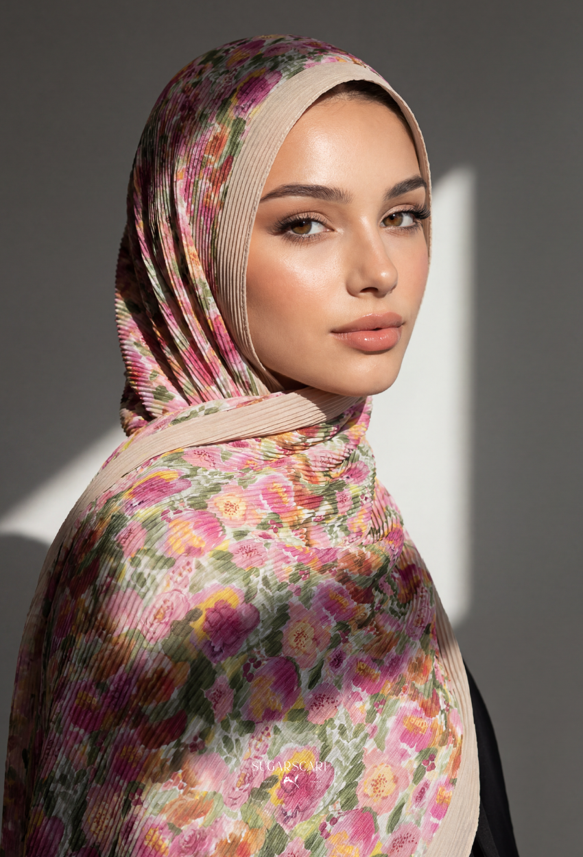 Fall In Love Wide Ultra Fine Pleated Shawl Ironless · in Cammile