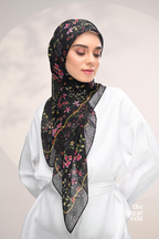 YES DEFECT -  Whispering Bloom Japanese Cotton Voile In (Dark Rose)