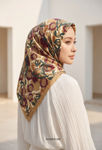 FallInLove Scarves Mixed Satin Square in GoldProm 03