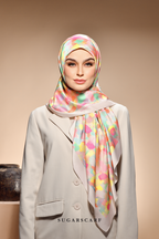 ( Square ) The Fresh Start Matte Satin Silk Scarf ( LUCKY CHARM )