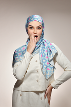 YES DEFECT - ( Square ) Kindness Matte Satin Silk Scarf ( PEACE )