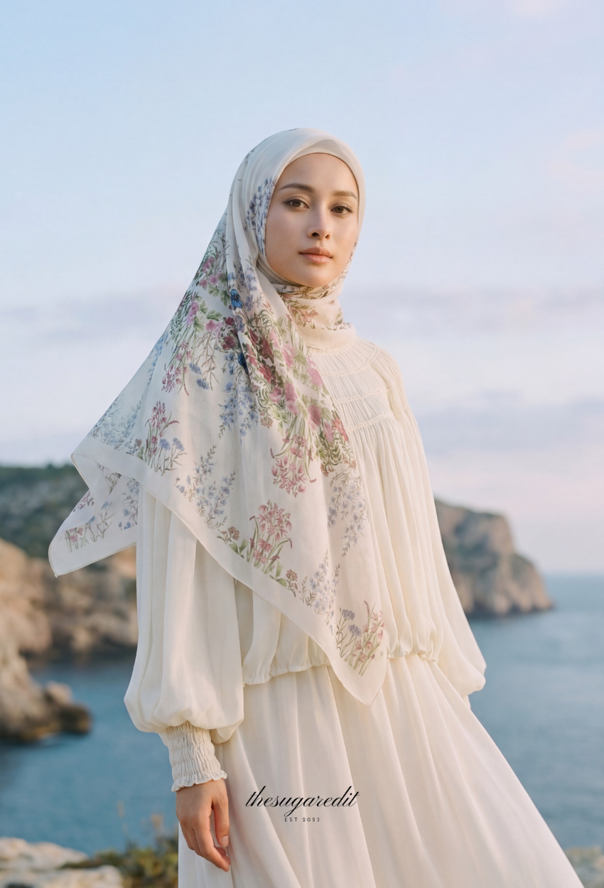 TSE Grace Collection Japanese Voile Square In Velvet Whisper